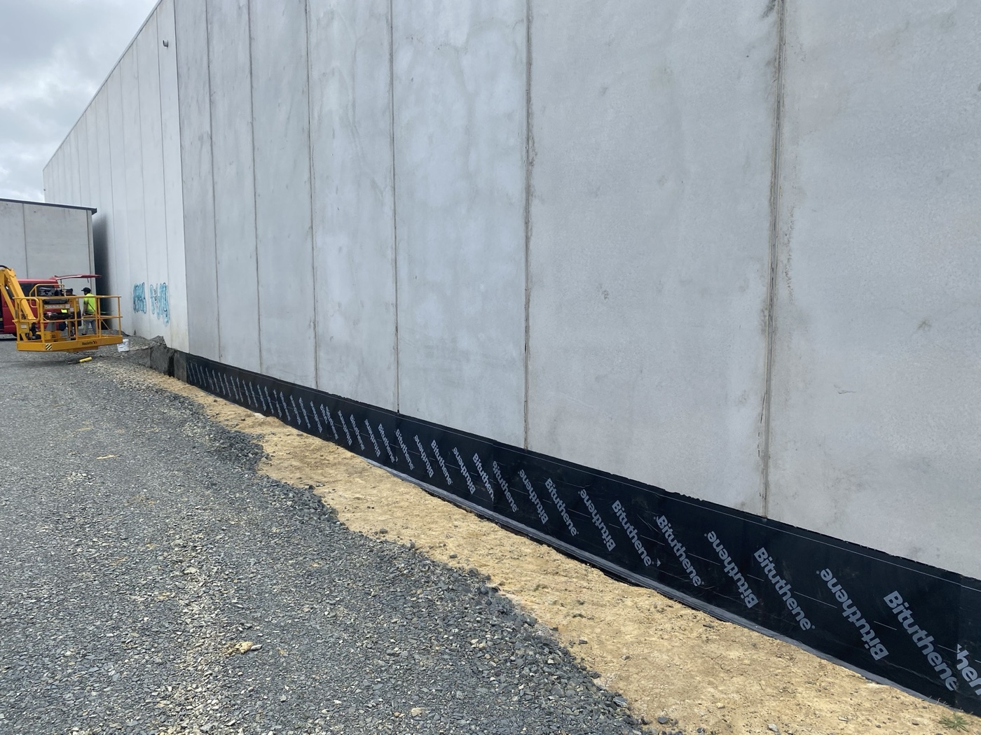 Bituthene membrane foundation wall waterproofing, Auckland