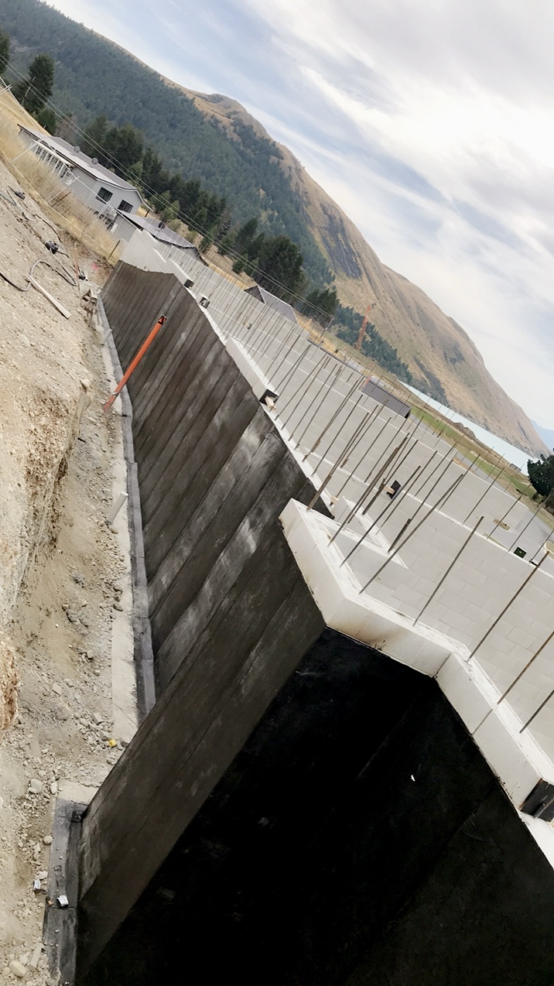 Tanking retaining wall waterproofing, New Zealand