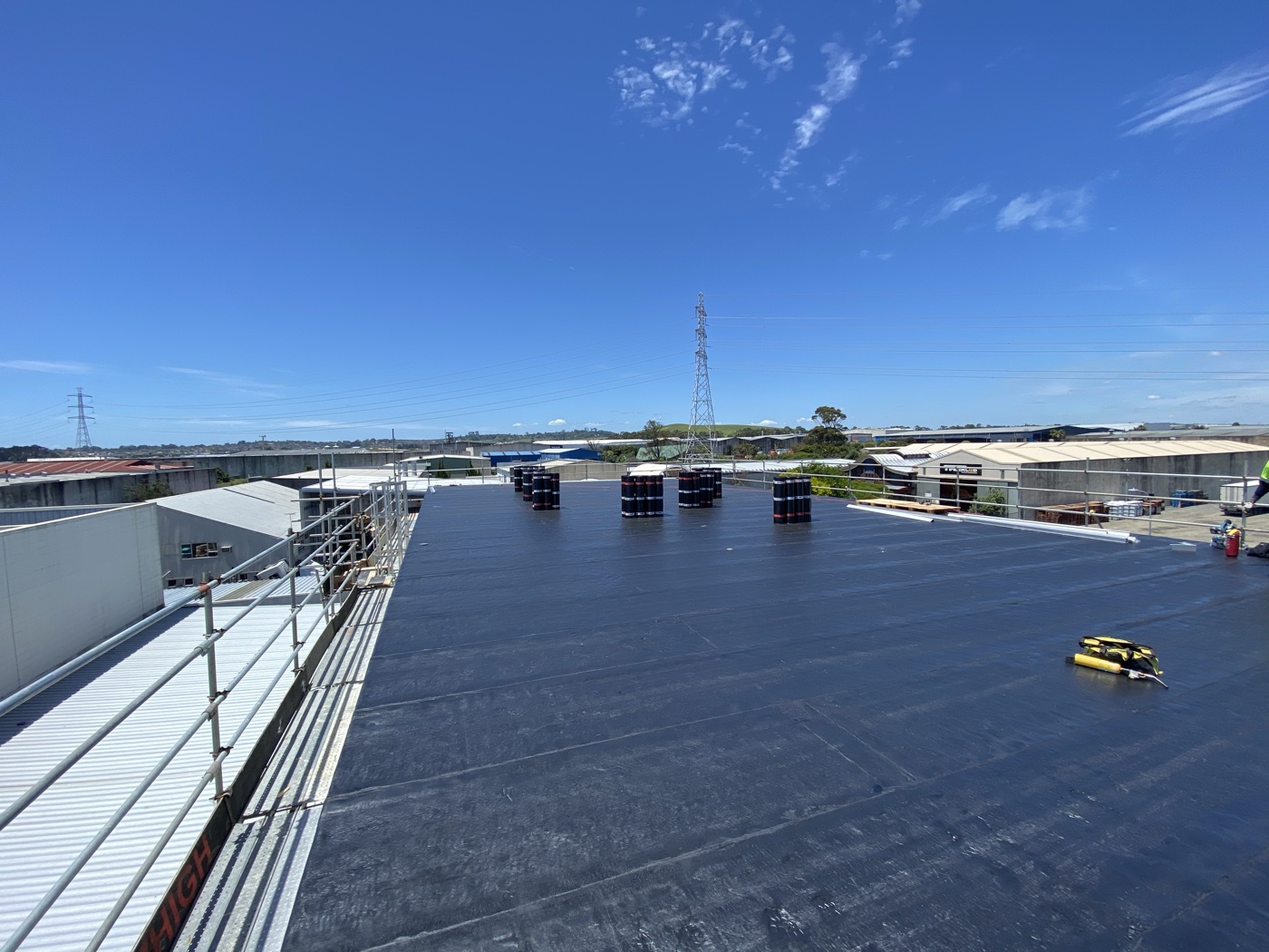 Torch-on commercial roof waterproofing, Auckland