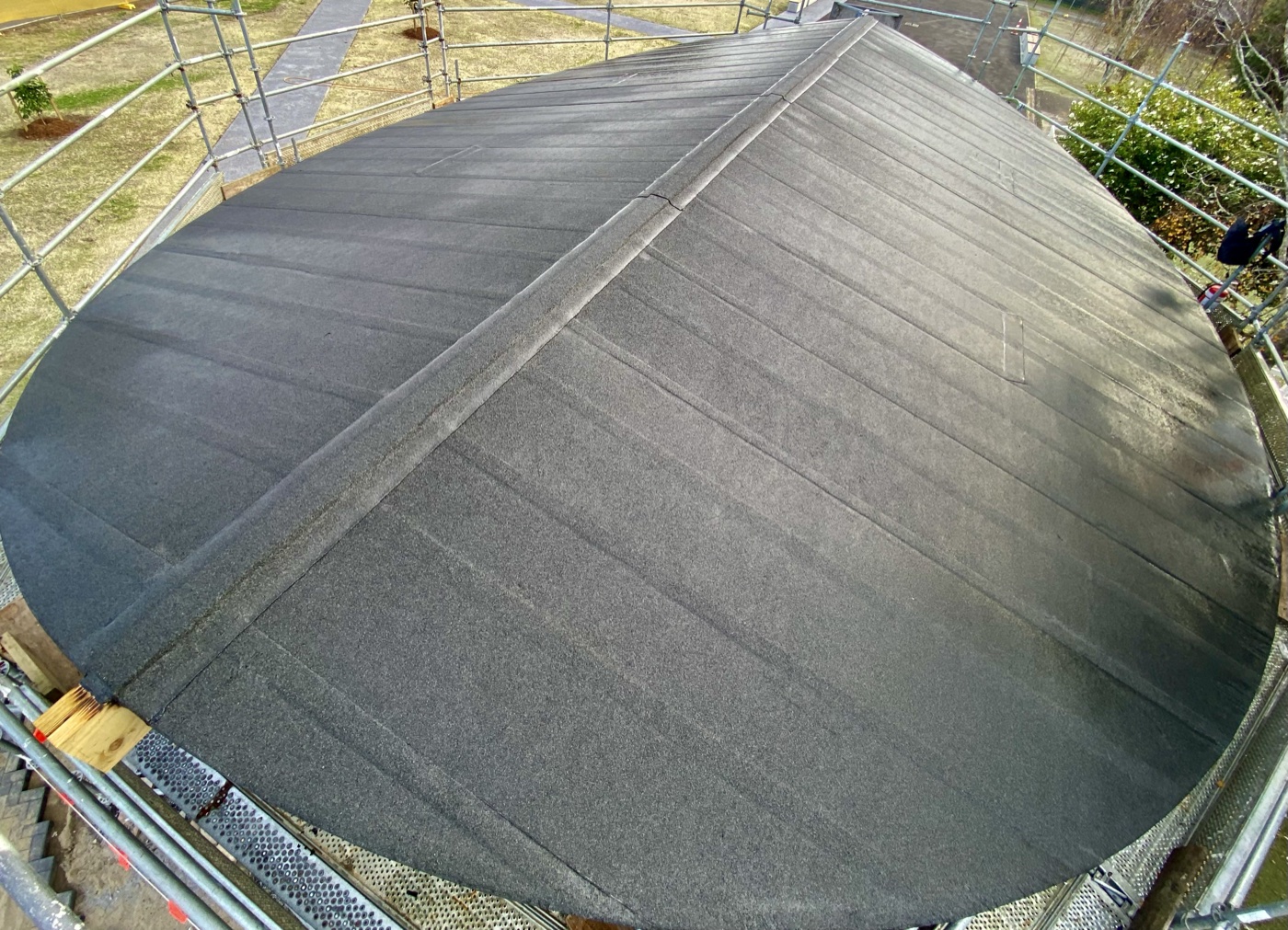 Torch-on membrane curved roof, Auckland